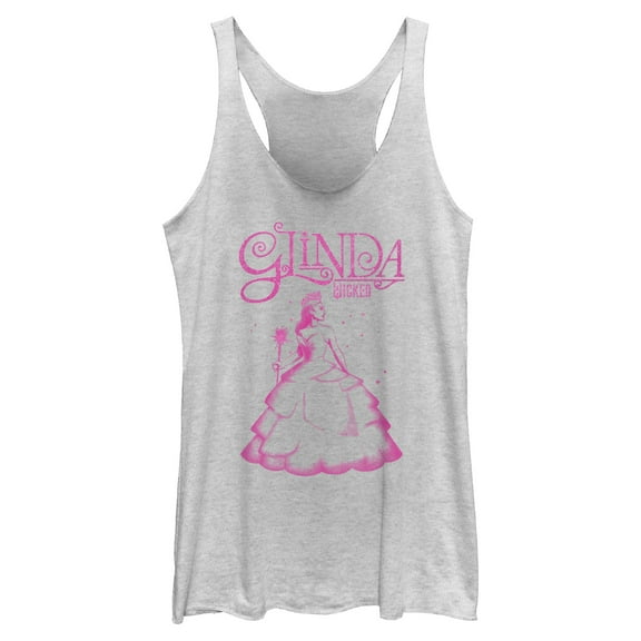Women's Wicked Glinda Distressed Racerback Tank Top