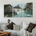 thumbnail image 2 of Nawypu  Framed Canvas Wall Art Print On Canvas Big Sur McWay Falls Pictures Posters Artwork for Living Room Bedroom Ready to Hang Wall Decor 12''x16''X3 Panels, 2 of 4