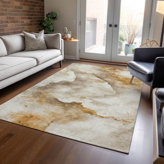 Addison Rugs Chantille Indoor/Outdoor Transitional Modern Beige Machine Washable Rectangle Rug, 10' x 14'