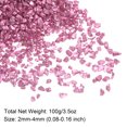 thumbnail image 2 of Triturado Vidrio Chips 100g/3.5oz 2mm-4mm Irregular Metálico Brillante Vidrio para Artesanía Bricolaje Jarrón Relleno Rojo Rosa, 2 of 5