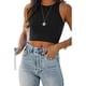 thumbnail image 5 of Tops Sin Mangas, Camisetas Sin Mangas, Informales, Suaves, Cuello Redondo, Simples, A La Moda, Para Fiestas De Vacaciones, Para El Trabajo, Citas. ANGGREK Otros, 5 of 6