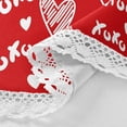 thumbnail image 4 of SKYSONIC XOXO Pattern Round Tablecloth 60inch Indoor Wrinkle Free, Valentine Red Heart Circular Lace Table Cover Washable for Kitchen Dining Decor, 4 of 7