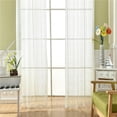 thumbnail image 1 of Exquisita Ventana Puerta Decoración Panel Ojal Cortina De Ventana Voile Drapeado Blanco BLESIY Cortina de cortinas, 1 of 8
