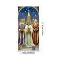 thumbnail image 3 of Uutvery Religious Christmas Door Cover, Nativity Scene Door Hanging with Savior Mary Three Kings, for Church Home Decor Holiday Celebration, Festive Banner for Christmas, 70.87x35.43 inches, 3 of 6