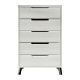 thumbnail image 3 of Castle Place Modern 5-Drawers Wooden Dresser, Light Grey, 3 of 8
