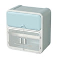 thumbnail image 1 of Yuarrent Impermeable fácil de instalar del organizador del almacenamiento del cuarto de baño del ABS que hace conveniente almacenar artículos Almacenamiento y organización del hogar Azul agua claro, 1 of 6