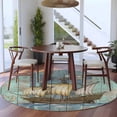 thumbnail image 3 of Round Area Rugs Collection 7 Ft, Vintage Sailboat Non-Slip Residential Carpet, Blue Ocean Seaports Anchors Farmhouse Wood Indoor Crawling Mats Runner Rugs for Living Room/Dining Room/Bedroom, 3 of 8