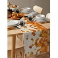 thumbnail image 6 of ERUNPONLY Thanksgiving Table Runner - 90 Inch Long Retro Orange Fall Maple Leaves Autumn Cotton and Linen Blended Dress Scarves Farmhouse Table Runner for Kitchen Dining, Coffee Table, 13"x90", 6 of 8
