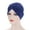 Royal Blue, variant on SPRING PARK Adult Double Laminated Twisted Muslim Turban Cap Women Fashion Solid Color Outdoor Hat Headscarf Bonnet