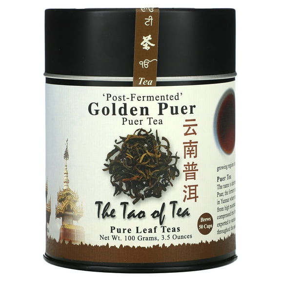 The Tao of Tea Golden Puer Tea, Post-Fermented, 3.5 oz (100 g)