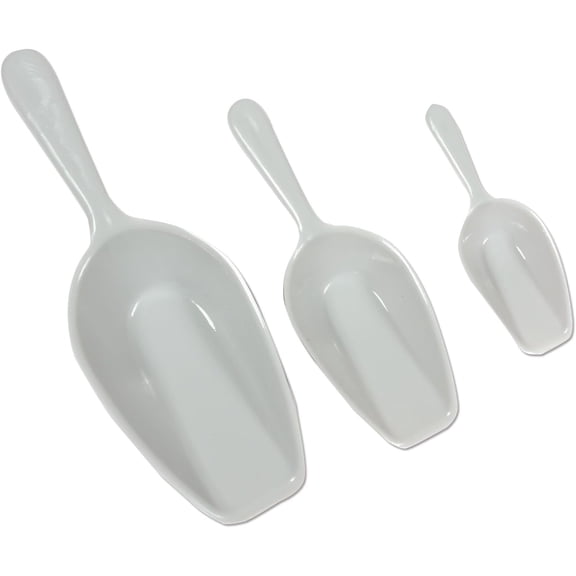 The Beadsmith Plastic Bead Scoops – Basic Elements – 3-Piece Set in Assorted Sizes – Shovels for Scooping Beads, Gemstones, Diamond Painting, Small Parts – Great for Cleanup, Storage & Organization