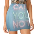 thumbnail image 4 of Can You Not Women's skirt Mini Skirts A Line Skirt With Hide Pocket Neon Neon Lights Lights Pink Blue Aquamarine Can You Not, 4 of 7