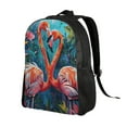 thumbnail image 2 of Fuzoiu Romantic Flamingo Pair Print Laptop Backpack,Work Business Backpacks, Large Capacity Nurse Bag College Bookbag for School, Waterproof Casual Daypack for Travel, 2 of 8