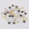 thumbnail image 2 of U8MO 500 pcs Filigree Flower 9mm Bead Caps End Caps for Craft DIY Jewelry Making-Silver, 2 of 9