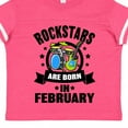 thumbnail image 4 of Inktastic Rockstars Are Born in February Birthday Boys or Girls Toddler T-Shirt, 4 of 5
