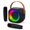 Black 2 Mic, variant on Mini Portable Bluetooth Karaoke Machine K12, Karaoke Speaker System with 2 Wireless Microphones, Home Singing Entertainment Set,Purple 2 Mic
