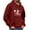 Burgundy-4, variant on TFEOQRY Men's Christmas Sweatshirt Pullover Christmas Hat Printed Drawstring Hoodies Top Hooded Long Sleeved Sweatshirt Black