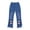 Type D, variant on Kids Girls High Waisted Denim Pants Cute Bowknot Frayed Bell Bottoms Raw Hem Flared Jeans Type F 120/XXL