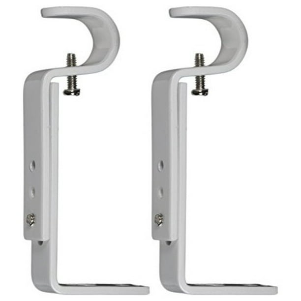 Urbanest Curtain Rod Bracket, Adjustable, Fits 3/4" Rods, Glossy White