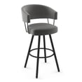 thumbnail image 1 of Amisco Tabouret Pivotant en Polyester Corey 31.5" Gris Clair/noir, 1 of 6