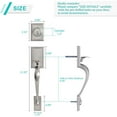 thumbnail image 2 of Front Door Lock Set with Handle, Traditional Keyed Handle Set, Easy to Install, for Home, Office, Hotel (Satin Nickel) - S-S115, 2 of 6