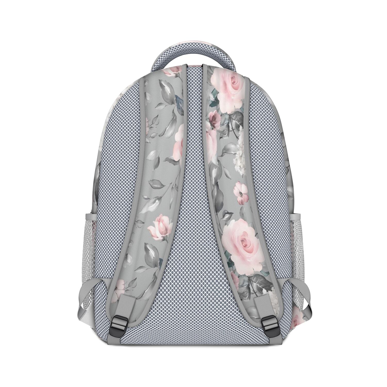 Rustic Farmhouse Floral Print Backpack - Breathable Student Backpack with Spinal Support