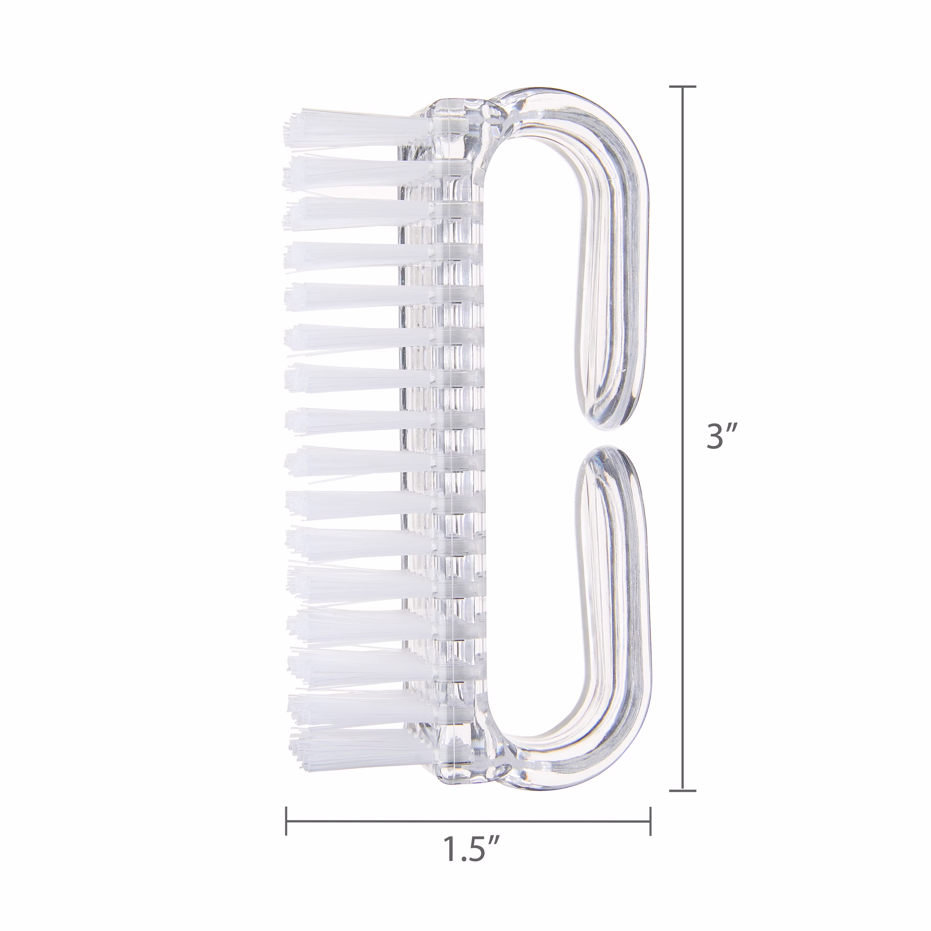 thumbnail image 5 of Equate Wide Plastic Nail Brush, Clear, 1 Count, 5 of 6