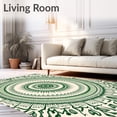 thumbnail image 2 of ODIKA 5'x7' Machine Washable Non-Slip Area Rug, Sunburst Interlocking Vine Motif High Traffic Rug with Pad, Beige, 462405, 2 of 8