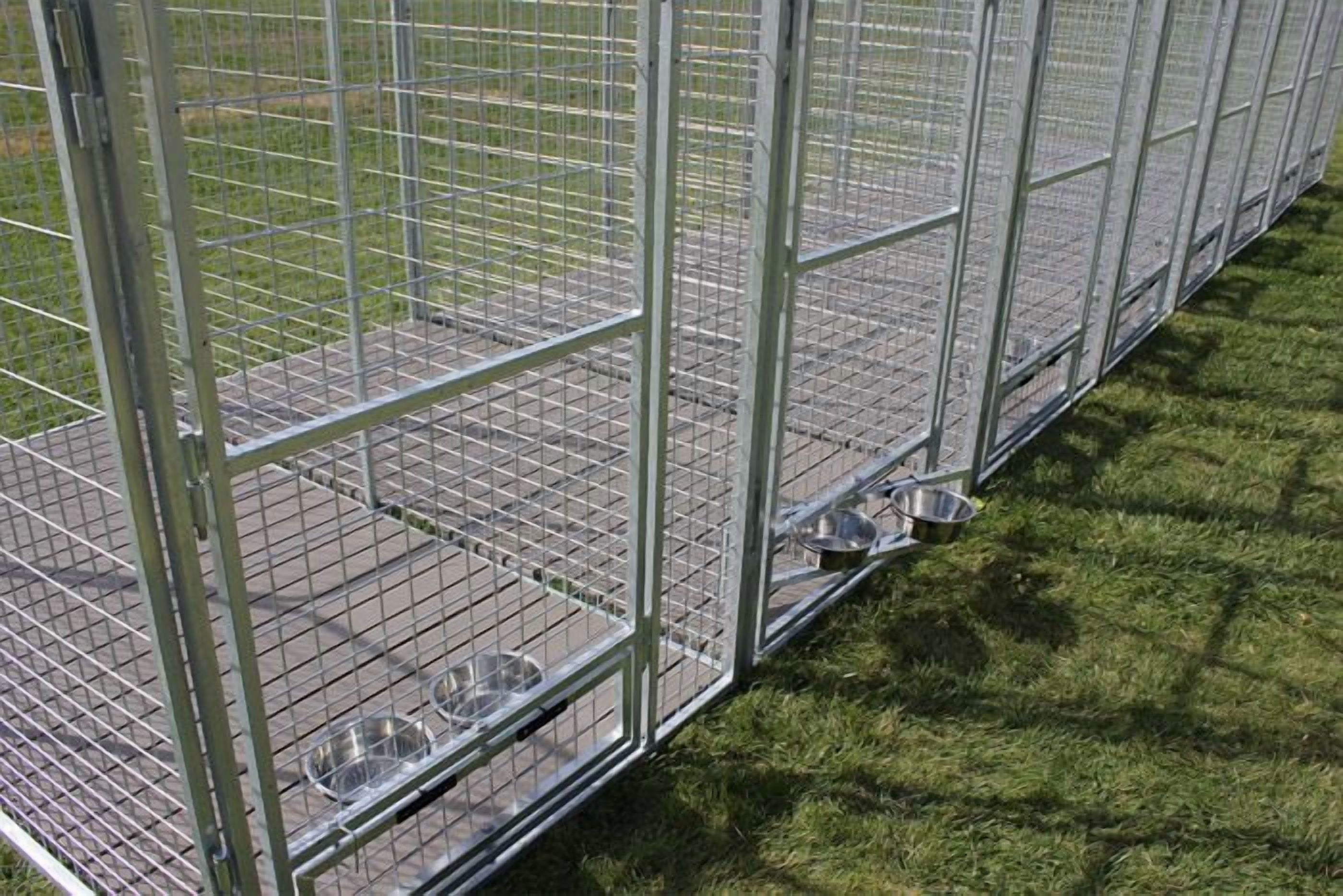 Single Large 2' X 4' Raised Dog Kennel Run Flooring Panel Gray