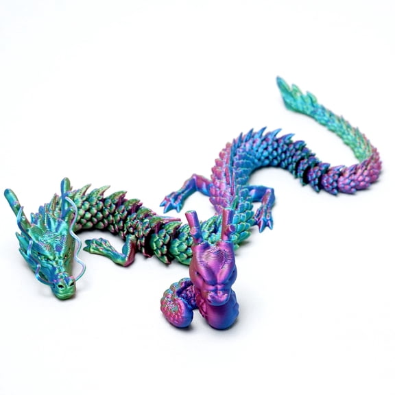 2pcs 3D Printed Dragon Fidget Toy Animals variety,Flexible Joint action figures,Articulated lacertid Figurines,Realistic Eyes,Home Office Decor,Festival Gifts for Adults Teens,Cool Stuff