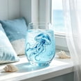 thumbnail image 7 of Japceit Ocean Themed Stemless Wine Glass, Watercolor Blue Print Clear Tumbler, Nautical Beach Style Cup, For Wine Water Juice, Coastal Home Bar Drinkware Gift, 7 of 7