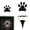 B, variant on IAJFHAFS Solar Bear Paw Print Pathway Lights Animal Footprint Decorative Outdoor Yard Garden Stake