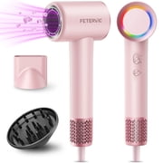 FETERVIC High Speed Hair Dryer, Professional Ionic Blow Dryer with Intelligent Heat Control, 5X Fast Drying, Lightweight Low Noise Salon Grade Hair Dryer
