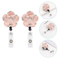 thumbnail image 2 of 2Pcs Badge ID Cards Holders Rhinestone Flower Shape Badge Clips Name Tags Clamps, 2 of 8