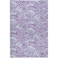 thumbnail image 2 of Addison Rugs Dream Shag Premium Machine Washable Transitional Dot Arches Purple Rectangle Rug, 8' x 10', 2 of 8