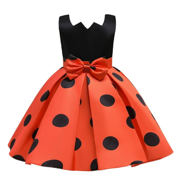 HAWEE Girl Polka Dots Costume Birthday Fancy Sleeveless Dress up for ...