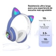 thumbnail image 3 of Audífonos Gaming Bluetooth 5.0 Con Orejas RGB Luz LED manos libres Diadema Ajustable 7h Baterían Color azul, 3 of 5