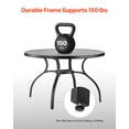 thumbnail image 4 of Mesa de comedor para patio al aire libre VEVOR, redonda, de listones de acero y metal, para 4 personas, 4 of 9