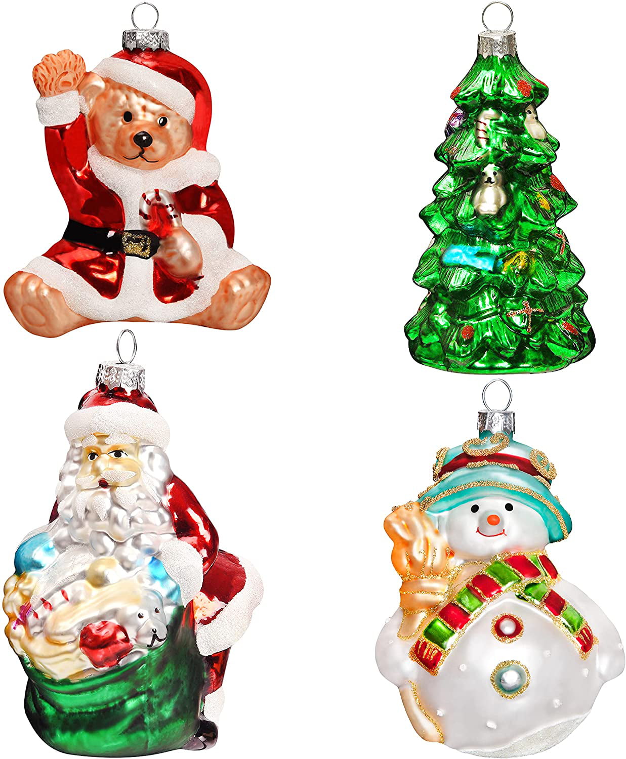 6pcs Christmas Tree Hanging Santa Claus Snowman Ball Decor Xmas Home Ornament 