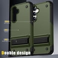 thumbnail image 4 of for Samsung Galaxy S24 Case, Luxury Anti-falling Shockproof Hybrid Military Grade Cover W/Built-in Kickstand | Ultimate Drop Protection for Samsung Galaxy S24, Armygreen, 4 of 7