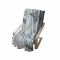thumbnail image 4 of Marble Print Soft Flannel Fleece Blanket, Antique Marble Textured Ocean Style Organic Granite Rock Formation Art, Cozy Plush for Indoor and Outdoor Use, 60" x 80", Cadet Blue White, by Ambesonne, 4 of 6