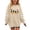 Khaki, variant on Bovxnpu Halloween Day Unisex Girls Long Sleeve Shirts Undershirts Graphic Long Sleeve Fleece Crew Neck Pullover Sweatshirt Kids Tops