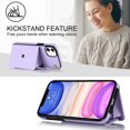 thumbnail image 6 of Mantto Crossbody Wallet Women Case for iPhone 15, [RFID Blocking] CRedit Card Holder Phone Case with Strap Leather Purse with Lanyard Magnetic Flip Cover Girl For iPhone 15, Purple, 6 of 10