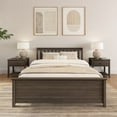 thumbnail image 2 of Plank+Beam Queen Bed Frame with Slatted Headboard, Classic Solid Wood Adults Platform Bed, 2 of 8