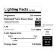 thumbnail image 6 of Feit 3014008 G16.5 E12 Candelabra Filament LED Bulb Daylight - 60W Equivalence - Pack of 2, 6 of 7