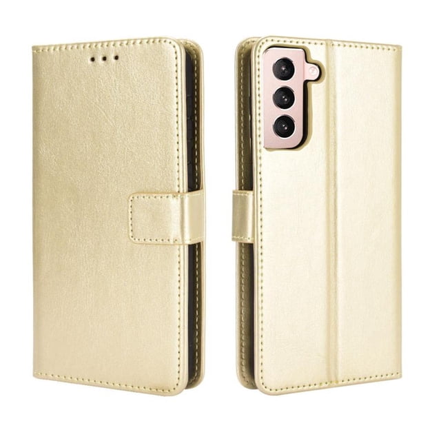 Funda tipo libro para Samsung Galaxy S21 5G, cartera todo‑en‑uno, funda multifuncional con tarjetero y correa de muñeca desmontable