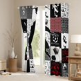 thumbnail image 4 of Feelyou Teens Football Athlete Black Out Curtains, Modern Soccer Game Curtains Pack of 2 (42x63 Each), Fashion Patchwork Plaid Bedroom Curtains, Living Room Curtains Decor, 4 of 7