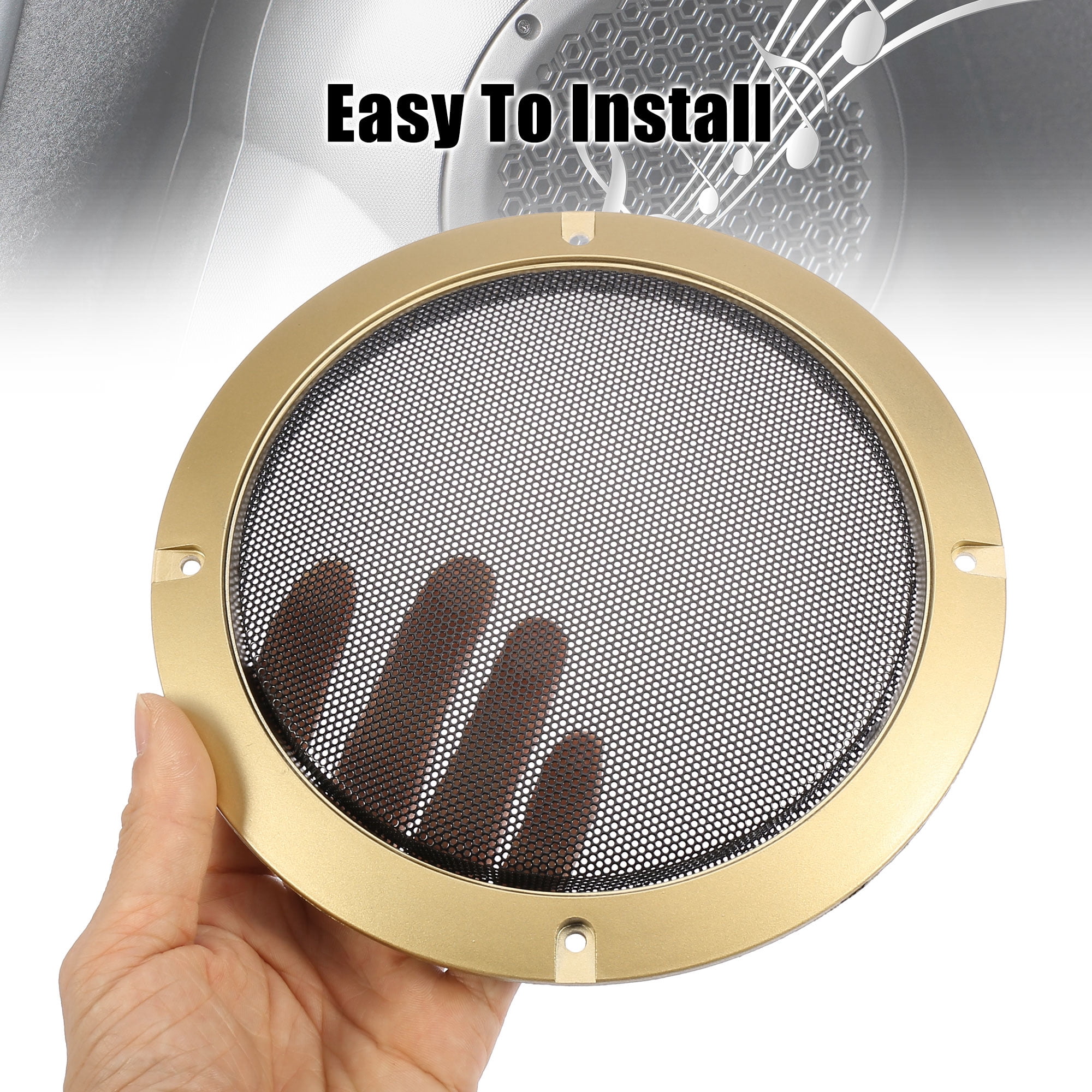 Unique Bargains 2pcs 6.5" Car Audio Speaker Cover Subwoofer Grill Horn Guard