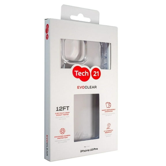 Tech21 Evo Clear case for iPhone 15 PRO