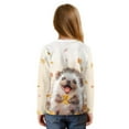 thumbnail image 2 of Xixirimido Hedgehog Fall Leaf Pattern Girls Long Sleeve Shirts Cute Kids Fashion Crew Neck Tunic Tops Tie-hem Tees for Fall Winter, Size 7-8, 2 of 7